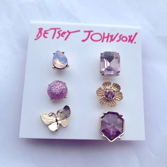Betsey Johnson Jewelry - BETSEY JOHNSON SPRING IN THE AIR MIXED STUD SET